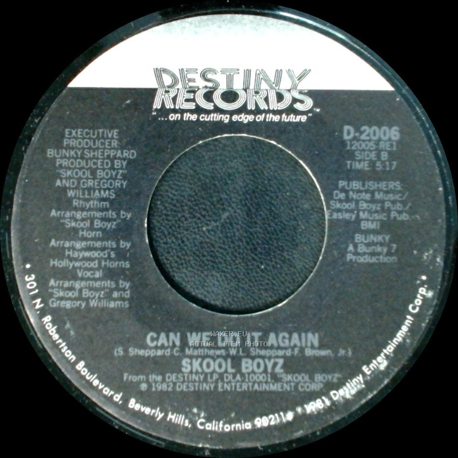 Skool Boyz - This Feeling Must Be Real / Can We Do It Again side B
