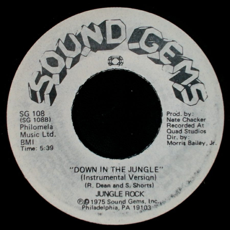 Jungle Rock - Down In The Jungle (Instrumental Version) / Down In The Jungle side A