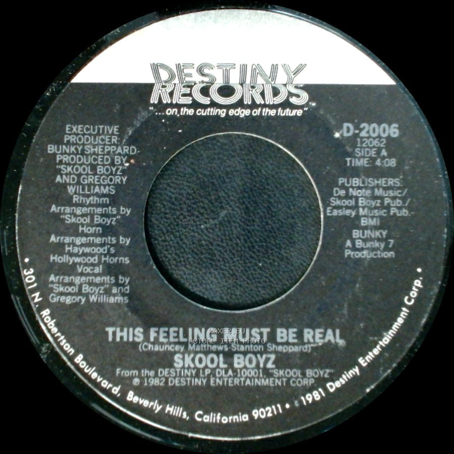 Skool Boyz - This Feeling Must Be Real / Can We Do It Again side A
