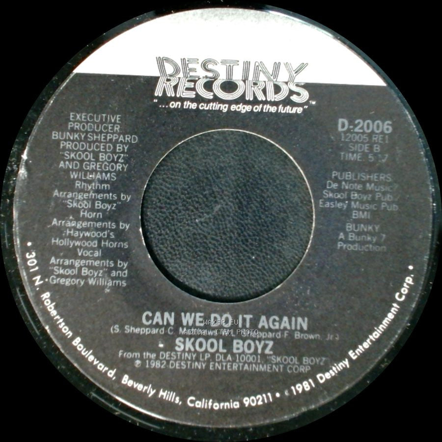 Skool Boyz - This Feeling Must Be Real / Can We Do It Again side B