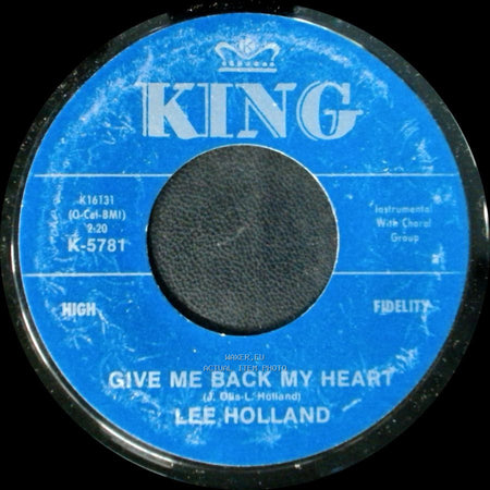 Lee Holland - Give Me Back My Heart / Let's Stay Together side A