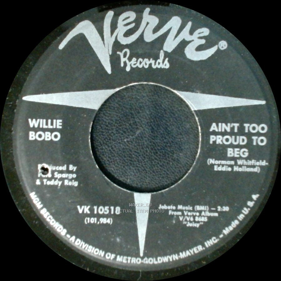 Willie Bobo - Ain't Too Proud To Beg / Knock On Wood side A