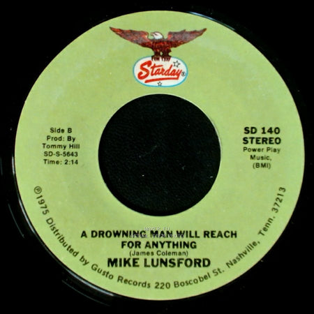 Mike And Mickey / Mike Lunsford - We Don't Want The World / A Drowning Man Will Reach For Anything side B