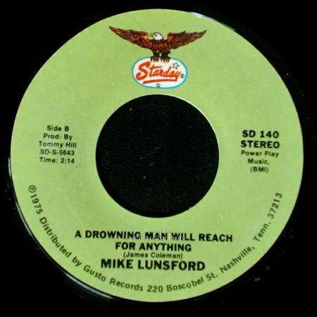 Mike And Mickey / Mike Lunsford - We Don't Want The World / A Drowning Man Will Reach For Anything side B