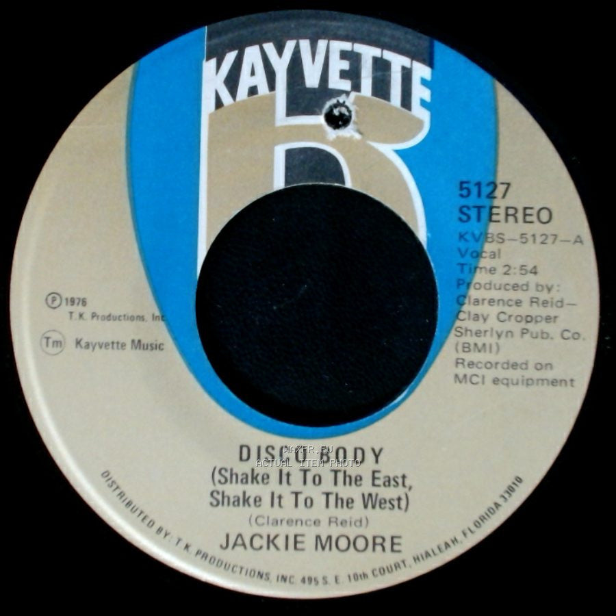 Jackie Moore - Tired Of Hiding / Disco Body (Shake It To The East, Shake It To The West) side B