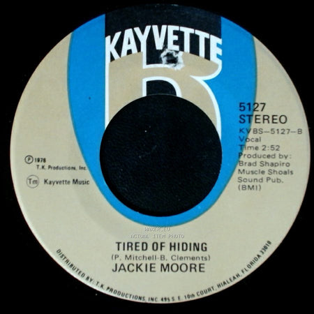 Jackie Moore - Disco Body (Shake It To The East, Shake It To The West) / Tired Of Hiding side B