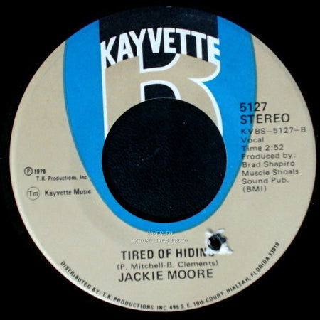 Jackie Moore - Disco Body (Shake It To The East, Shake It To The West) / Tired Of Hiding side B
