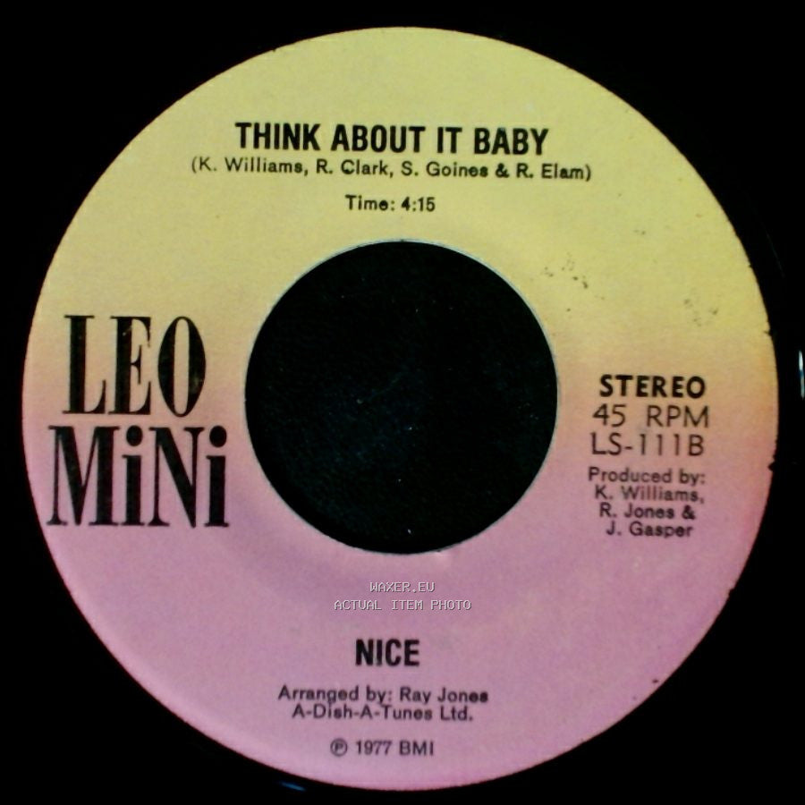 Nice - Telephone Lover / Think About It Baby side B