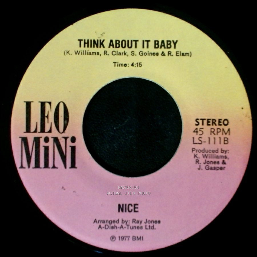 Nice - Telephone Lover / Think About It Baby side B