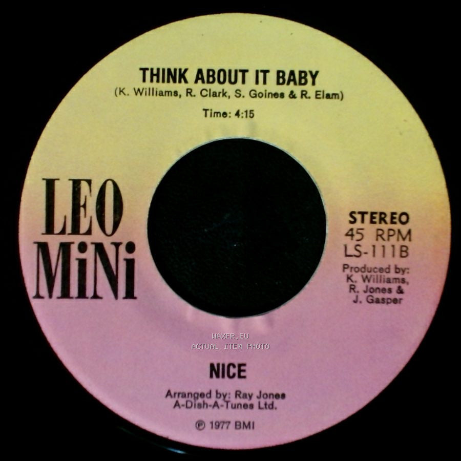 Nice - Telephone Lover / Think About It Baby side B
