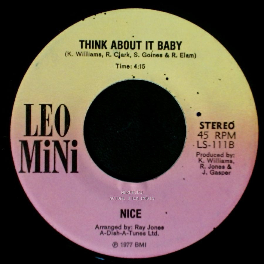 Nice - Telephone Lover / Think About It Baby side B