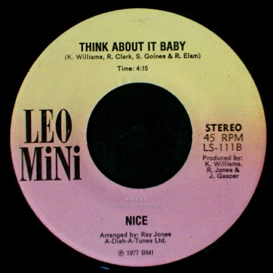 Nice - Telephone Lover / Think About It Baby side B