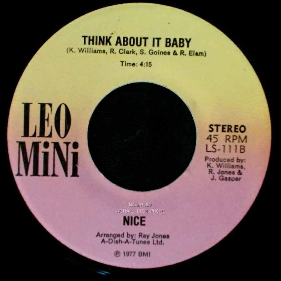Nice - Telephone Lover / Think About It Baby side B