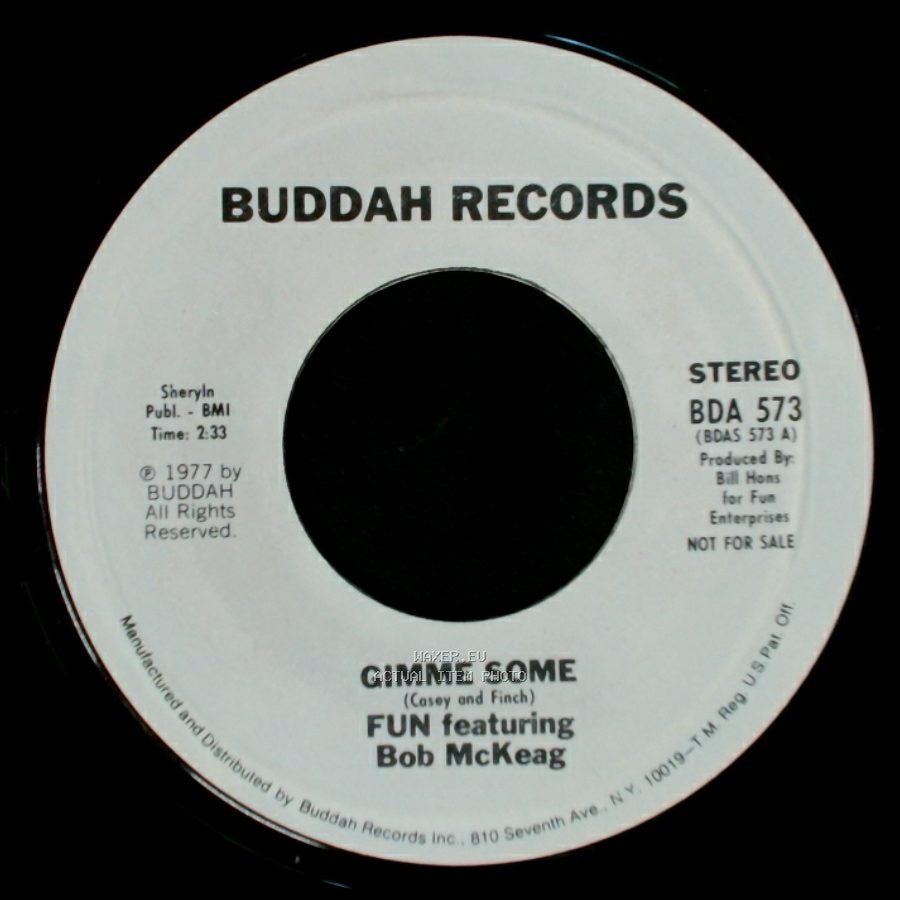 Fun Featuring Bob Mckeag - Gimme Some / Gimme Some side B
