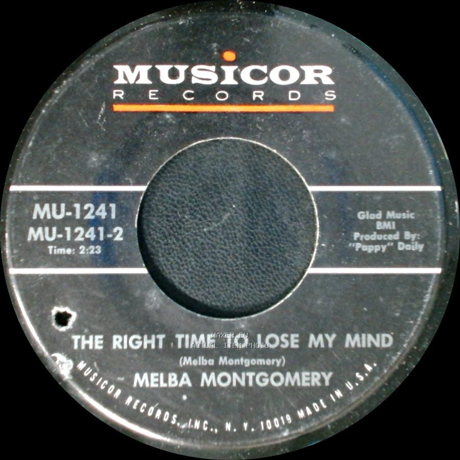 Melba Montgomery - The Right Time To Lose My Mind / What Can I Tell The Folks Back Home side A