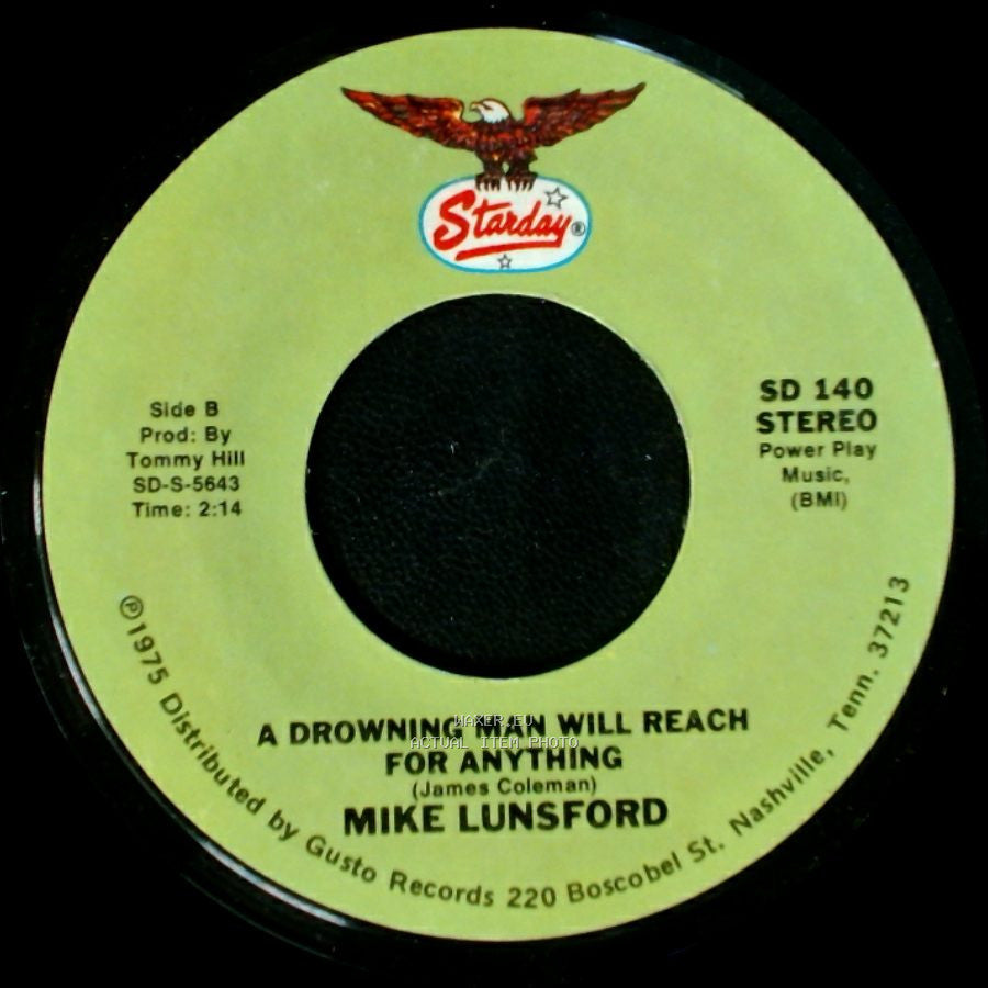 Mike And Mickey / Mike Lunsford - We Don't Want The World / A Drowning Man Will Reach For Anything side B