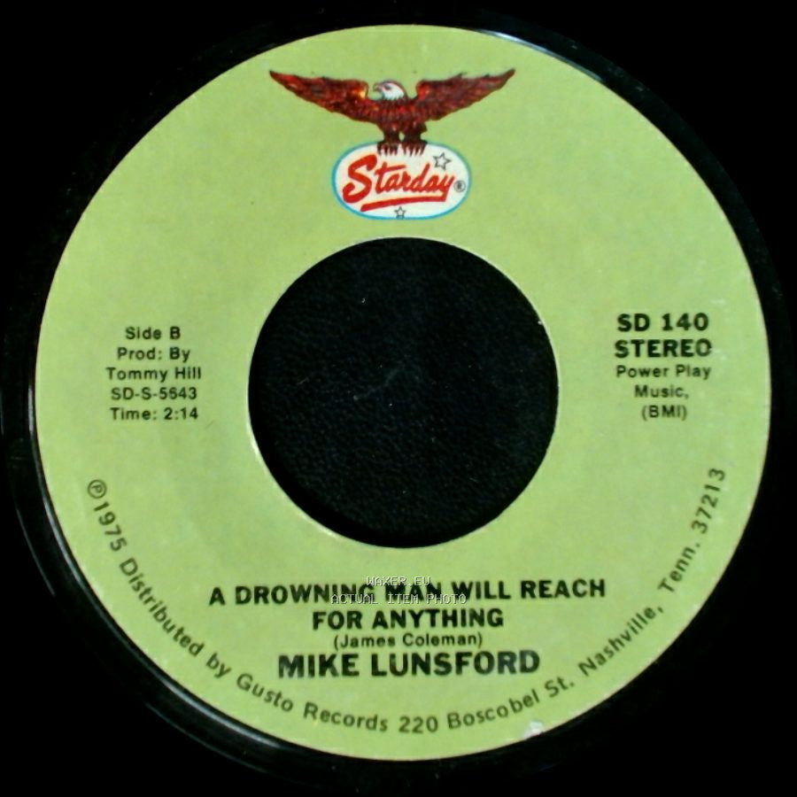 Mike And Mickey / Mike Lunsford - We Don't Want The World / A Drowning Man Will Reach For Anything side B