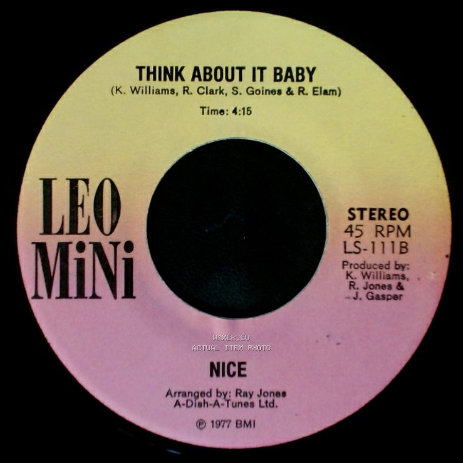 Nice - Telephone Lover / Think About It Baby side B