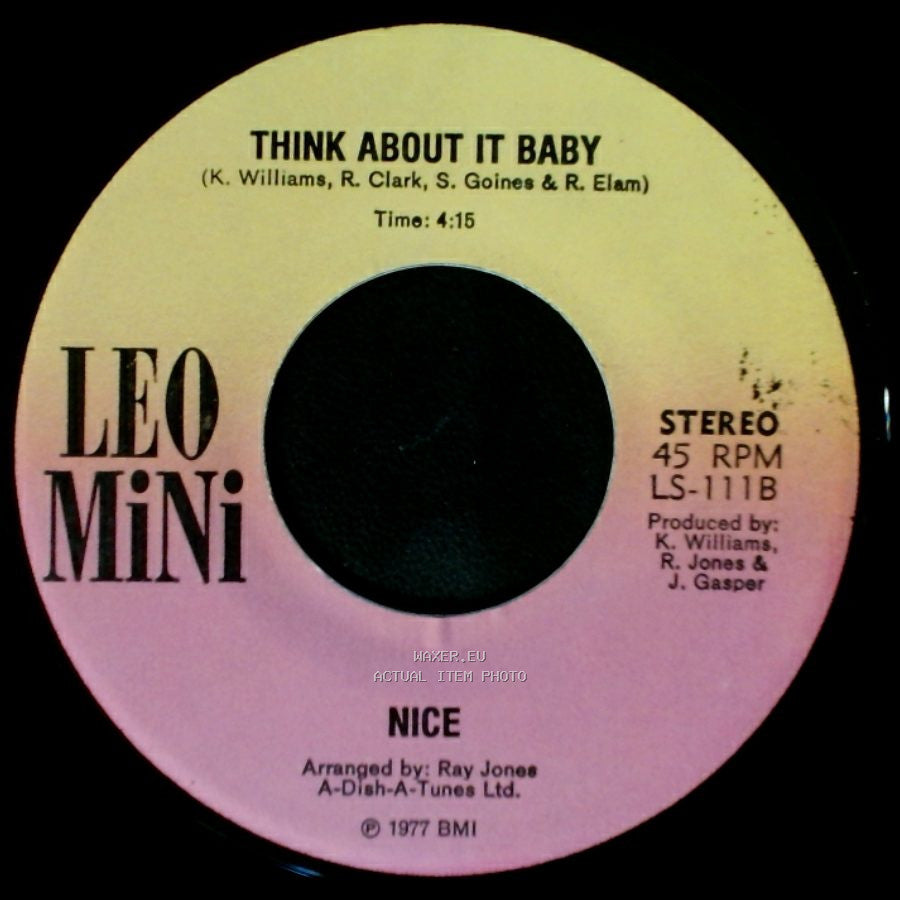 Nice - Telephone Lover / Think About It Baby side B