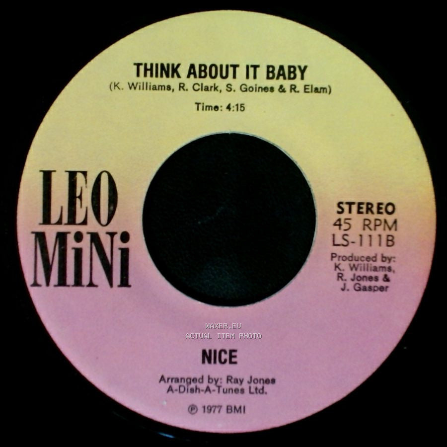 Nice - Telephone Lover / Think About It Baby side B