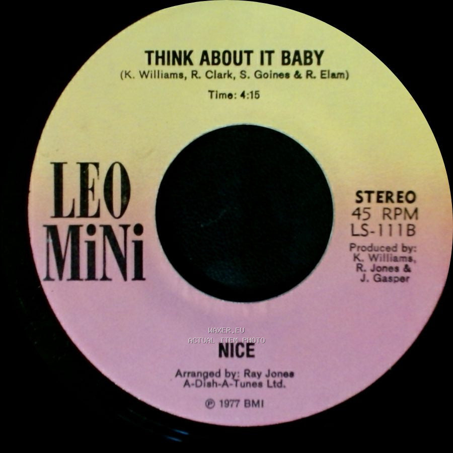 Nice - Telephone Lover / Think About It Baby side B