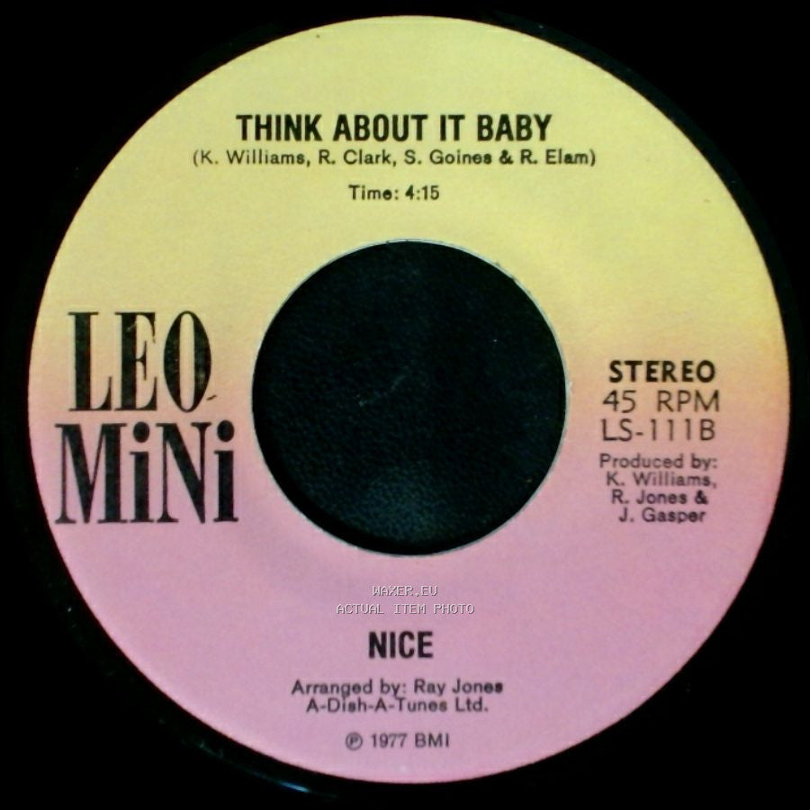 Nice - Telephone Lover / Think About It Baby side B