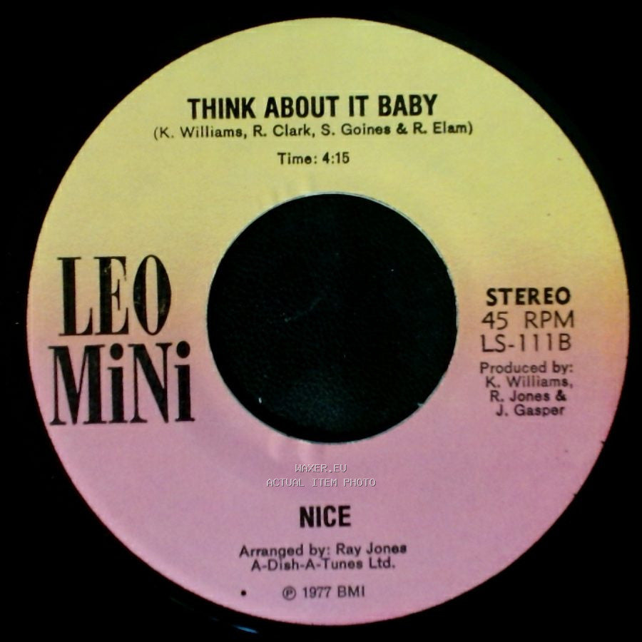 Nice - Telephone Lover / Think About It Baby side B