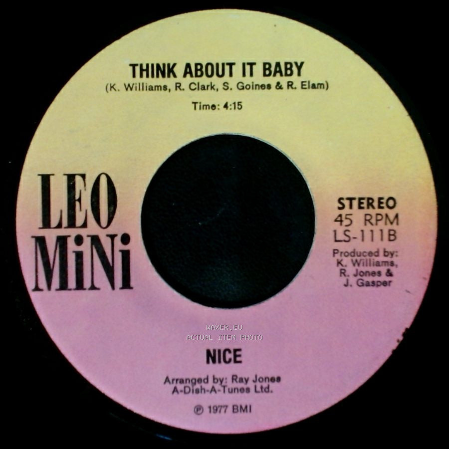 Nice - Telephone Lover / Think About It Baby side B