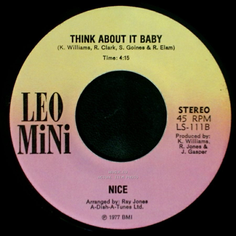 Nice - Telephone Lover / Think About It Baby side B