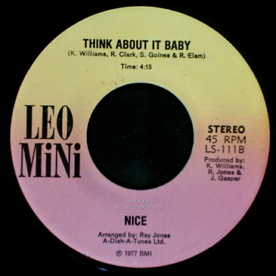 Nice - Telephone Lover / Think About It Baby side B