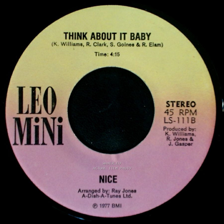 Nice - Telephone Lover / Think About It Baby side B