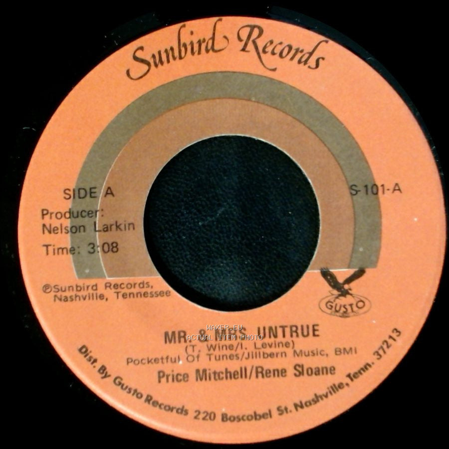Price Mitchell/Rene Sloane - Mr. & Mrs. Untrue / Savin' It All For You side A
