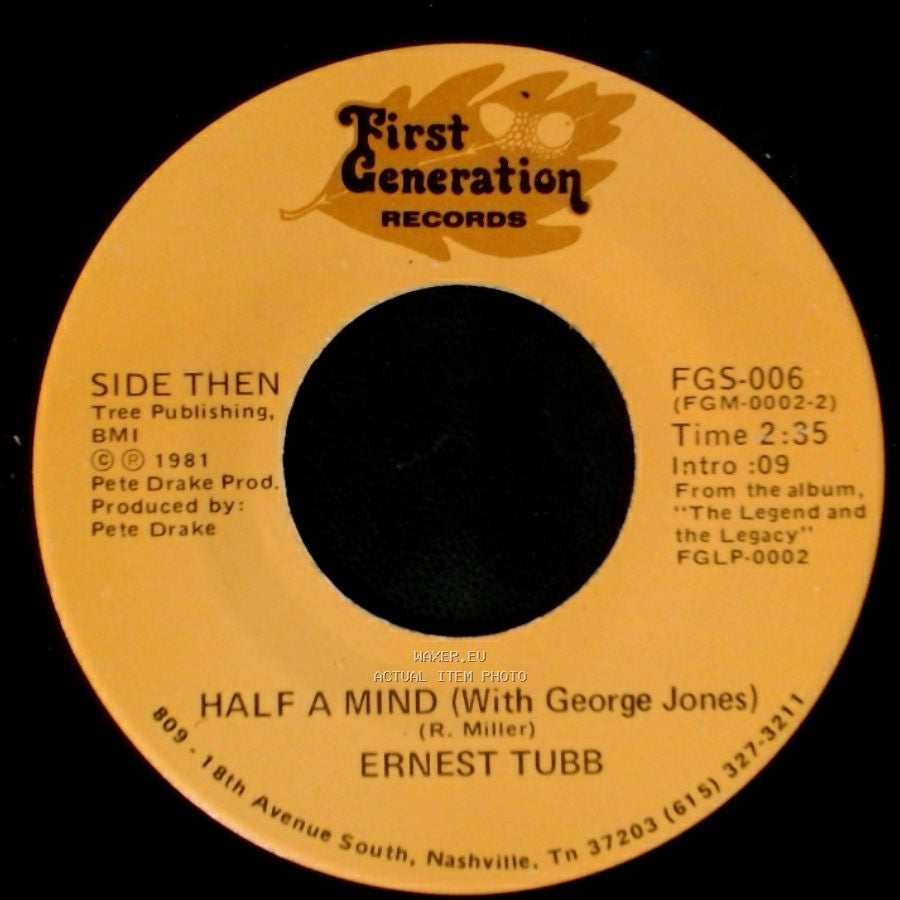 Ernest Tubb - Half A Mind (With George Jones) / Thanks A Lot (With Loretta Lynn) side A