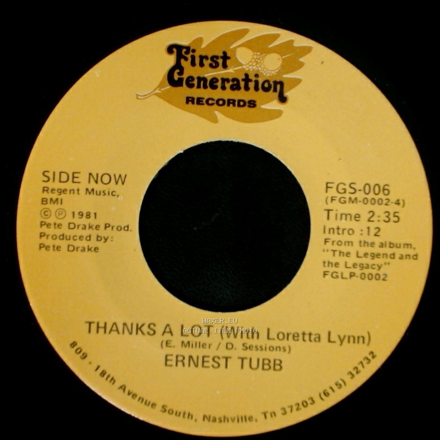 Ernest Tubb - Half A Mind (With George Jones) / Thanks A Lot (With Loretta Lynn) side A