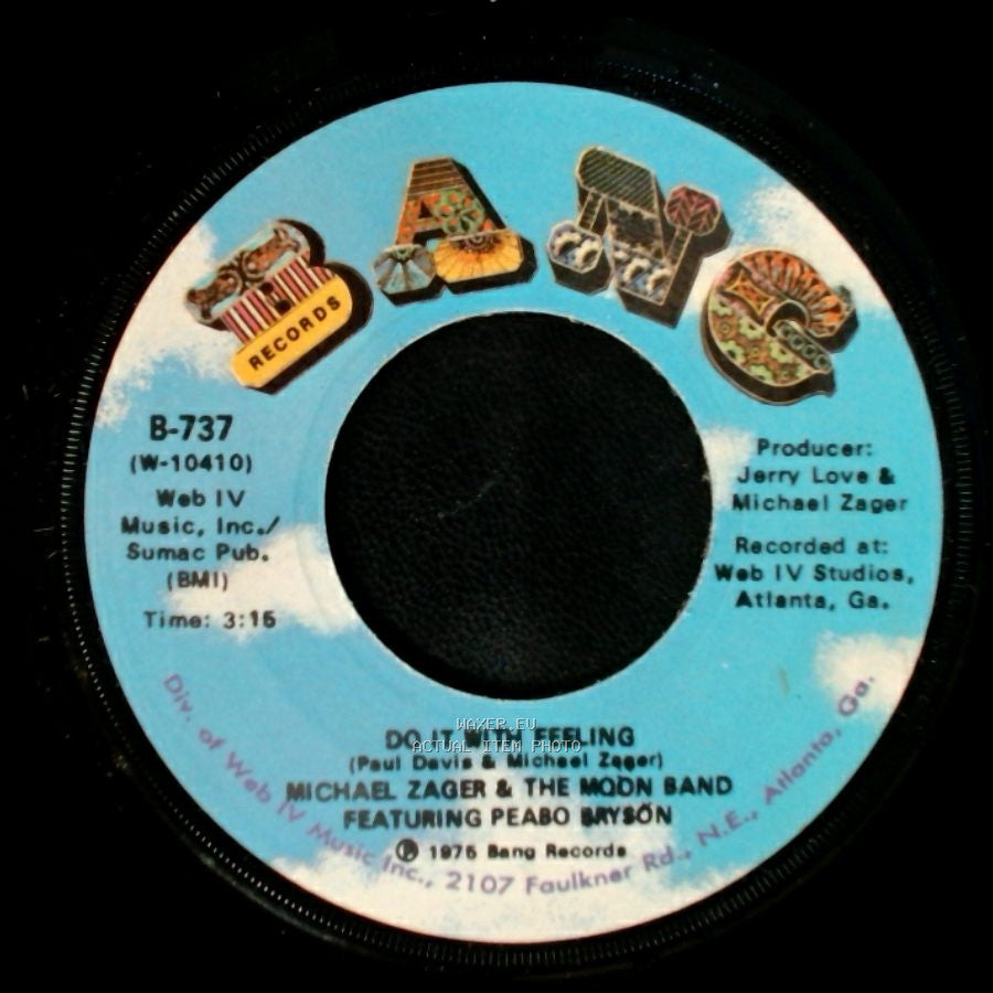 Michael Zager & The Moon Band Featuring Peabo Bryson - Do It With Feeling / This Is The Life side A