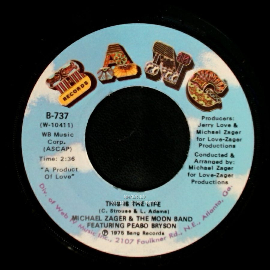 Michael Zager & The Moon Band Featuring Peabo Bryson - Do It With Feeling / This Is The Life side B