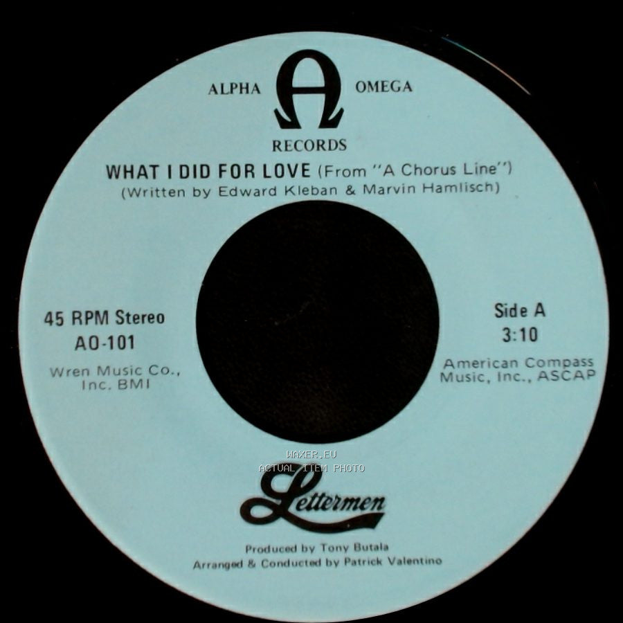 Lettermen - What I Did For Love (From "A Chorus Line") / I'll Be Back side A