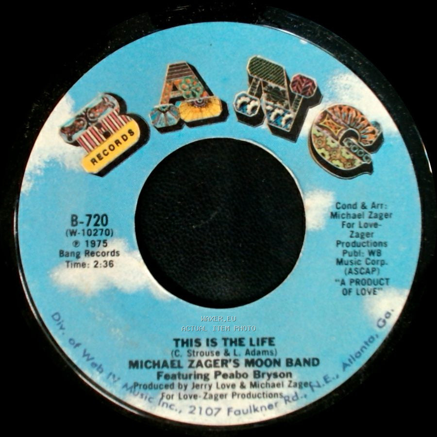 Michael Zager's Moon Band / Michael Zager's Moon Band Featuring Peabo Bryson - Do It With Feeling / This Is The Life side B