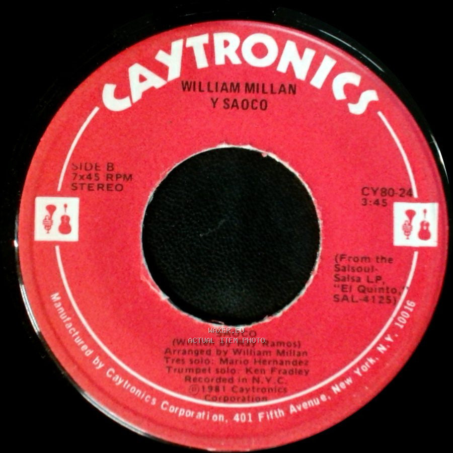 William Millan Y Saoco - No Abandones Tus Hijos / Saoco side B