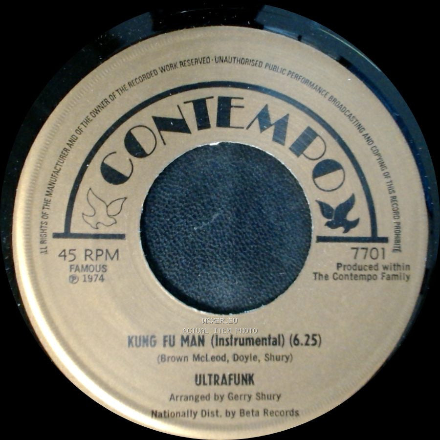 Ultrafunk / Ultrafunk Featuring Mr. Superbad Freddie Mack - Kung Fu Man (Instrumental) / Kung Fu Man side A