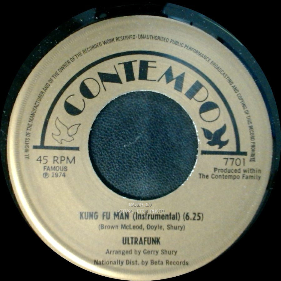 Ultrafunk / Ultrafunk Featuring Mr. Superbad Freddie Mack - Kung Fu Man (Instrumental) / Kung Fu Man side A