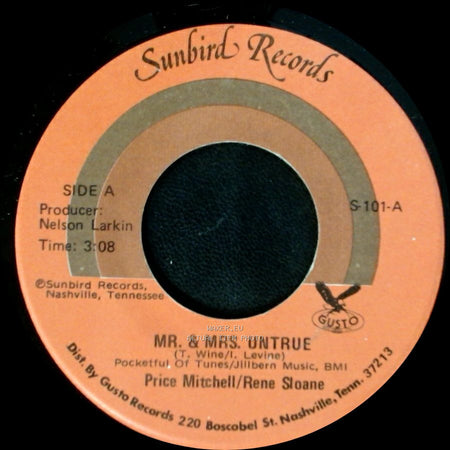 Price Mitchell/Rene Sloane - Mr. & Mrs. Untrue / Savin' It All For You side A