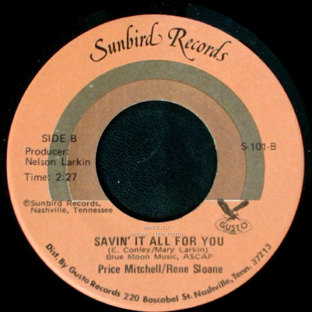 Price Mitchell/Rene Sloane - Mr. & Mrs. Untrue / Savin' It All For You side B