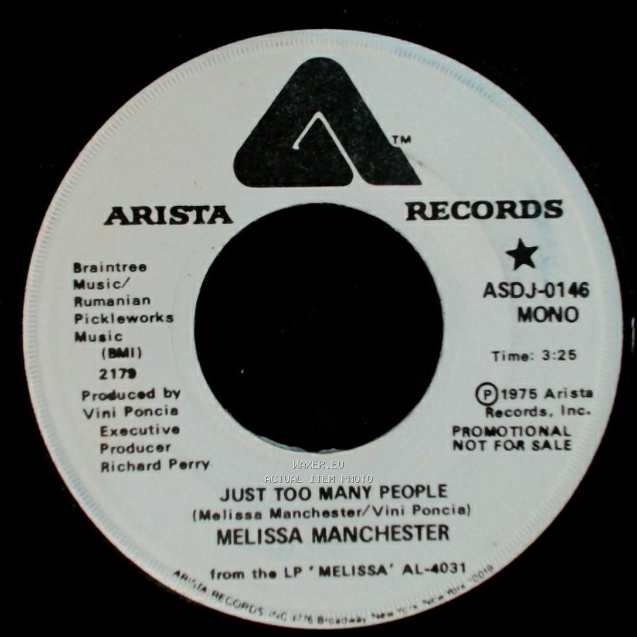 Melissa Manchester - Just Too Many People / Just Too Many People side B