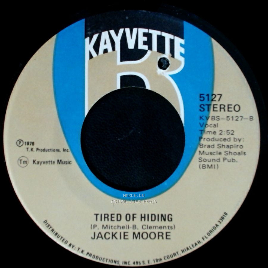 Jackie Moore - Disco Body (Shake It To The East, Shake It To The West) / Tired Of Hiding side B