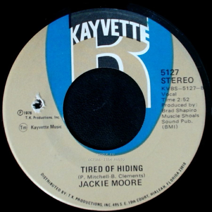 Jackie Moore - Disco Body (Shake It To The East, Shake It To The West) / Tired Of Hiding side B