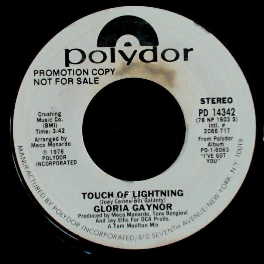 Gloria Gaynor - Touch Of Lightning / Touch Of Lightning side A