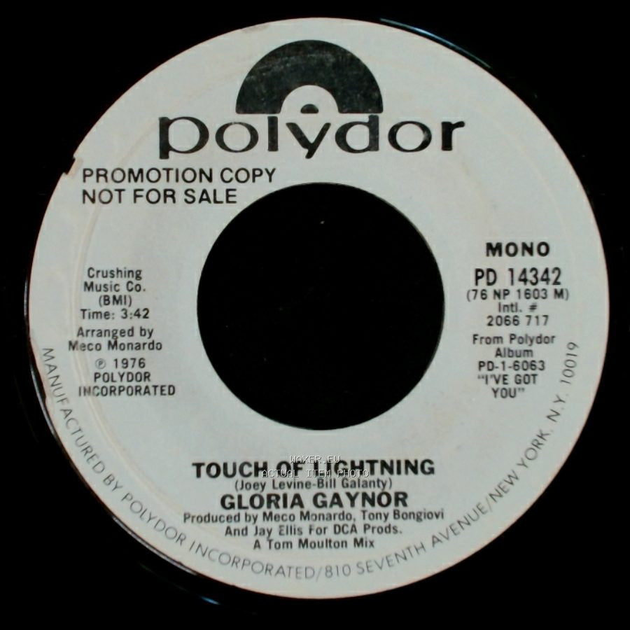 Gloria Gaynor - Touch Of Lightning / Touch Of Lightning side B