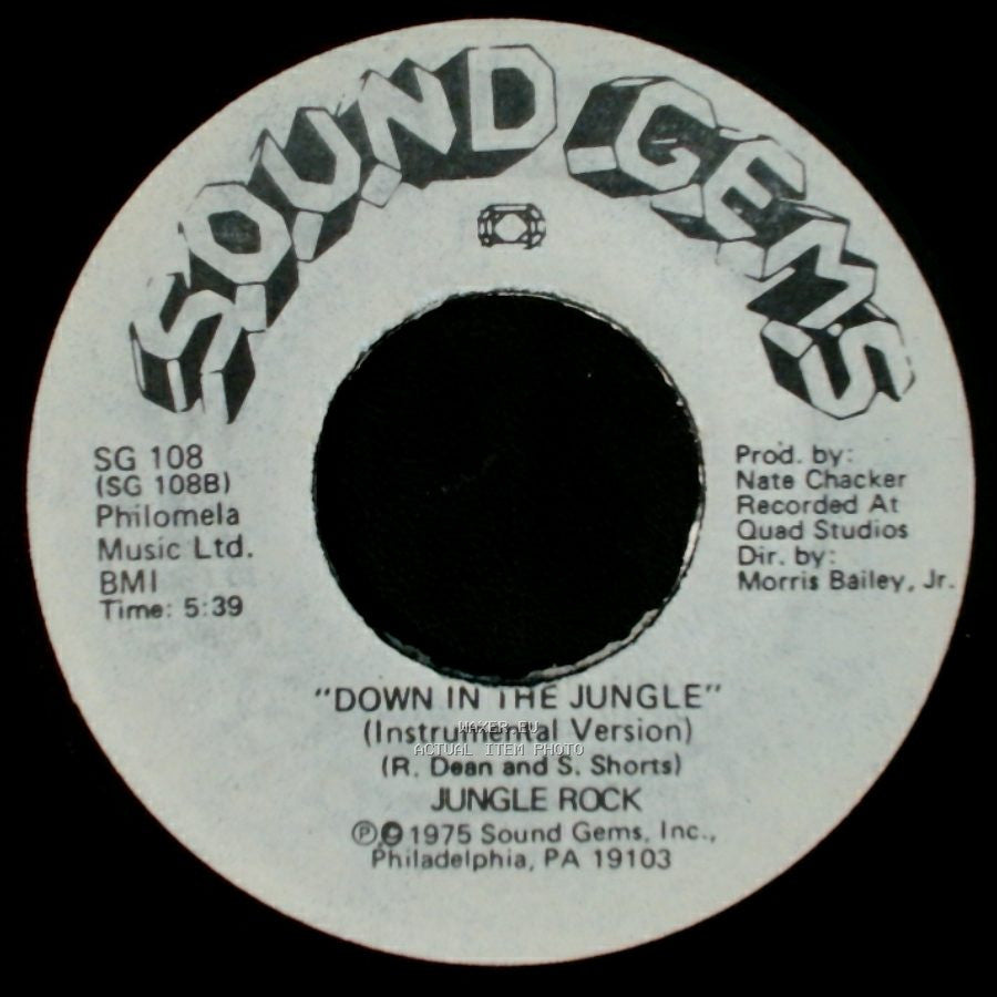 Jungle Rock - Down In The Jungle / Down In The Jungle (Instrumental Version) side B