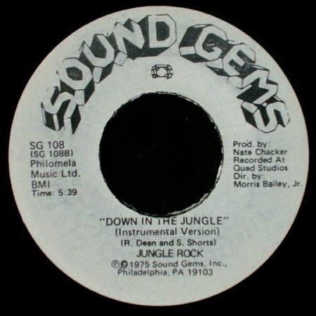 Jungle Rock - Down In The Jungle / Down In The Jungle (Instrumental Version) side B